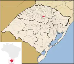 Location of Não-Me-Toque in Rio Grande do Sul