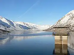 Loch Turret reservoir is at its best on a sunny winter day