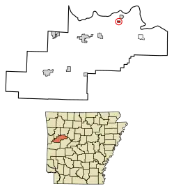 Location in Logan County, Arkansas