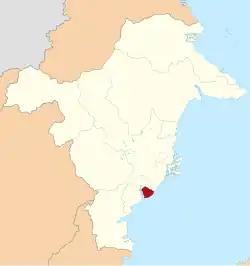 Location within East Kalimantan