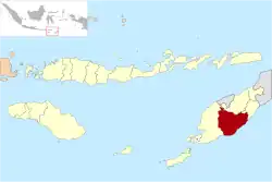 Location within East Nusa Tenggara