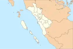 Location within West Sumatra