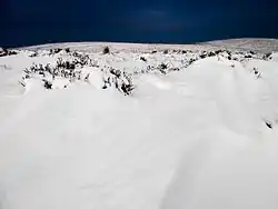 Snowdrift on the Long Mynd, Shropshire, England, United Kingdom