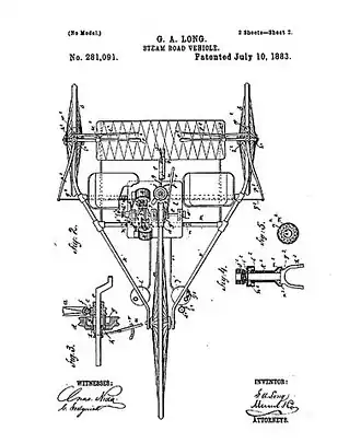 Patent drawing dated July 10, 1883