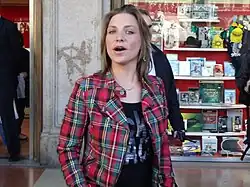 Errore during a promotional event at the Mondadori store in Milan, 2010