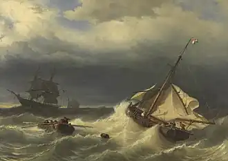 Louis Meijer - Schepen op zee bij stormachtig weer[6]