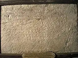 Image of engraved letters on an ancient stalea