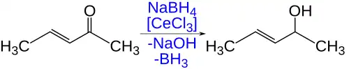 Luche reduction of an enone