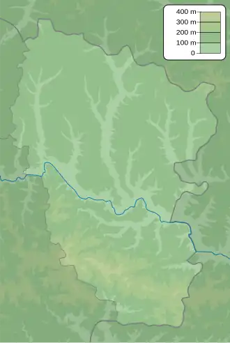 Map showing the location of Serebrianskyi Reserve