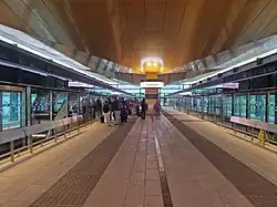 The DART airport shuttle platforms