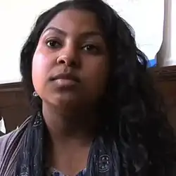 close-up of M. Hasna Maznavi looking slightly up of camera