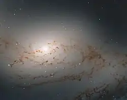 Core of galaxy M109, Hubble image captured by Wide Field Camera 3