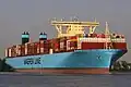 Manila Maersk inbound Hamburg, Germany, in June 2018