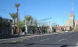 A picture of the Central Avenue platform of the Downtown Phoenix Hub.
