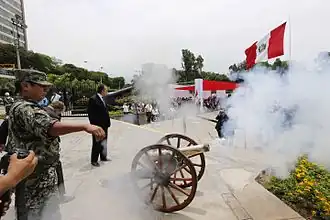 Ceremony for the 135th anniversary of the battle of Miraflores
