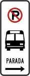 R7-107a No parking, bus stop