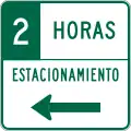 R7-108a (I) Two hour parking time