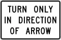 IA-23-1P Turn Only In Direction Of Arrow (plaque) Used with RDTS