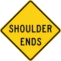 W8-25 Shoulder ends