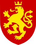 Coat of arms proposed in 1992, by Miroslav Grčev. This was the most popular proposed arms before the government's 2014 proposal.
