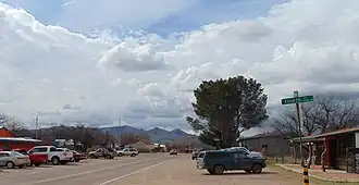 Arivaca, facing west down Main Street, 2015