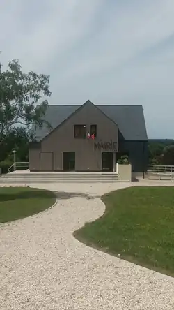 The town hall in Bouafles, July 2024