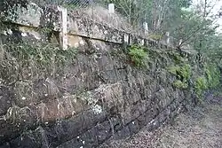 Stonework on northern approach road