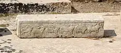 A relief showing goats and rams in one of the structures at Tarxien
