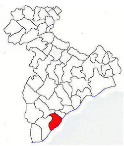 Location in Giurgiu County