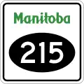 Provincial Road 215 marker