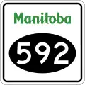 Provincial Road 592 marker