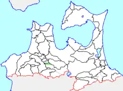 Location of Onoe in Aomori Prefecture