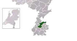 Highlighted position of Beekdaelen in a municipal map of Limburg
