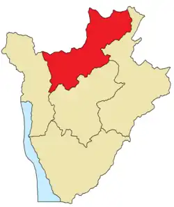 Location of Butanyerera in Burundi