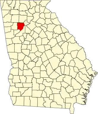 State map highlighting Cobb County