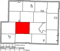 Location of Nottingham Township in Harrison County