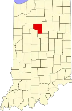 State map highlighting Cass County