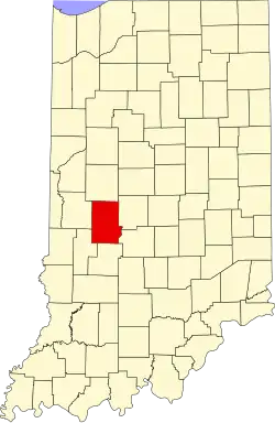 State map highlighting Putnam County