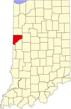State map highlighting Warren County
