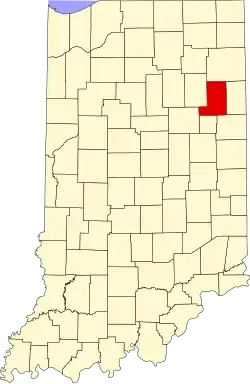 State map highlighting Wells County