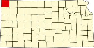 State map highlighting Cheyenne County