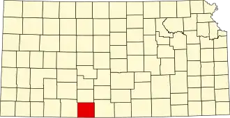 State map highlighting Comanche County