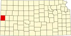 State map highlighting Greeley County