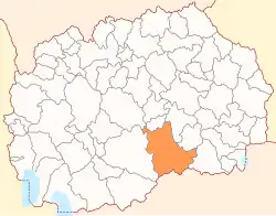 Location of Kavadarci Municipality