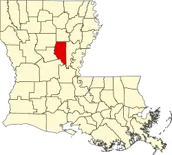 Location within the U.S. state of Louisiana