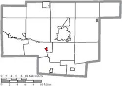 Location of Green Camp in Marion County