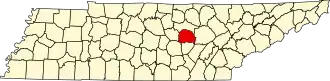 State map highlighting White County
