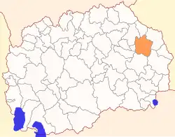 Location of Vinica Municipality