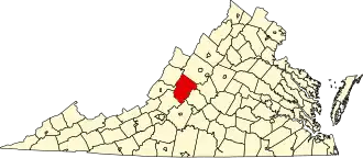 State map highlighting Rockbridge County