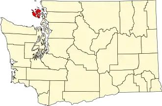 State map highlighting San Juan County